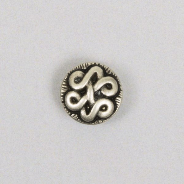 Metal Celtic Knot button 11mm w / eye Silver-plated