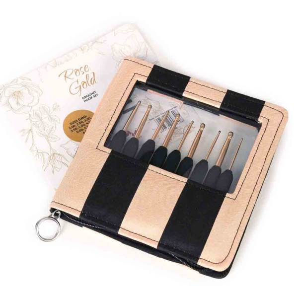 KnitPro Rose Gold Crochet Hook Set, 9 sizes