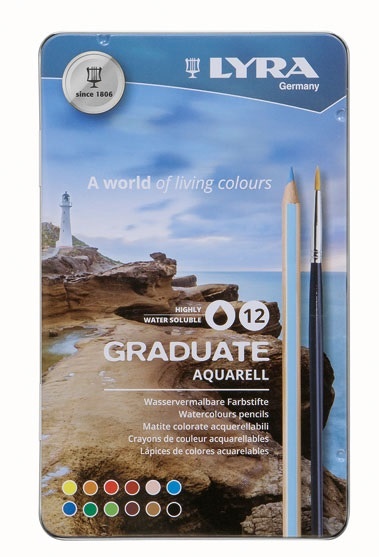 Lyra Graduate Aquarell Farveblyanter & Pensel, 12+1 stk