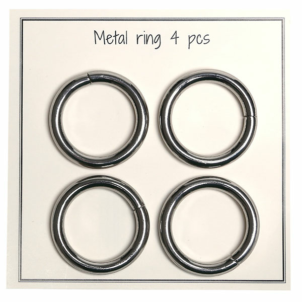 Go Handmade Metal O-ring, 4 stk, 30mm 50 Sølv