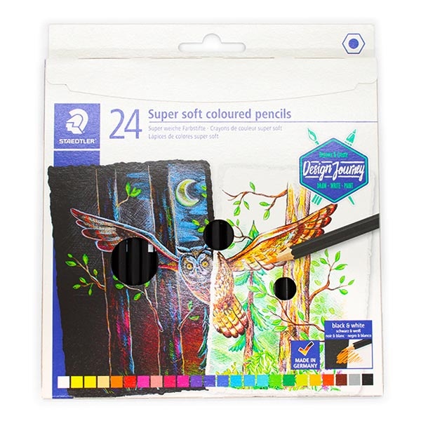 STAEDTLER Super soft Farveblyanter, 24 stk