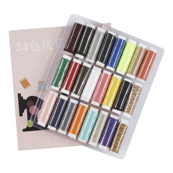 Sewing thread, 24 colours