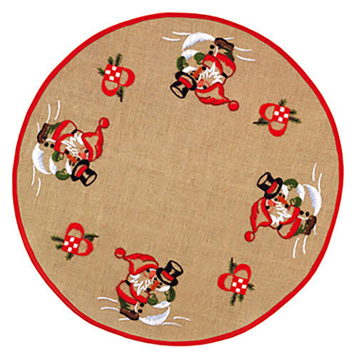 Christmas tree carpet Embroidery kit Elf & Snowman