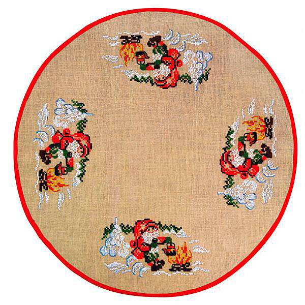 Christmas tree carpet Embroidery kit Coffee in the snow