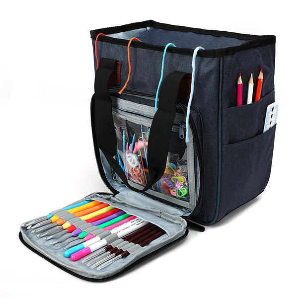 Knitting Bag Rectangular Navy