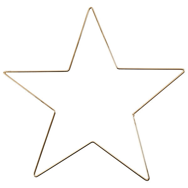 Metal star Gold 30 cm, 1 pcs