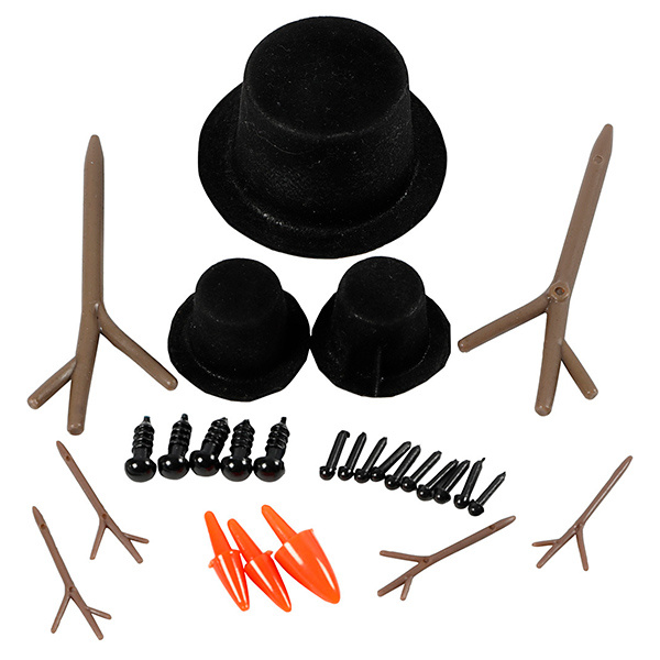 Accessories for snowmen, 3 sets