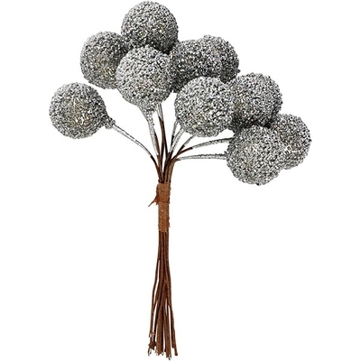 Artificial berries, 15 mm, 12 pcs