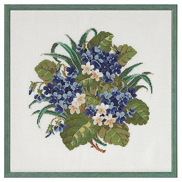 Embroidery kit Bouquet with violets