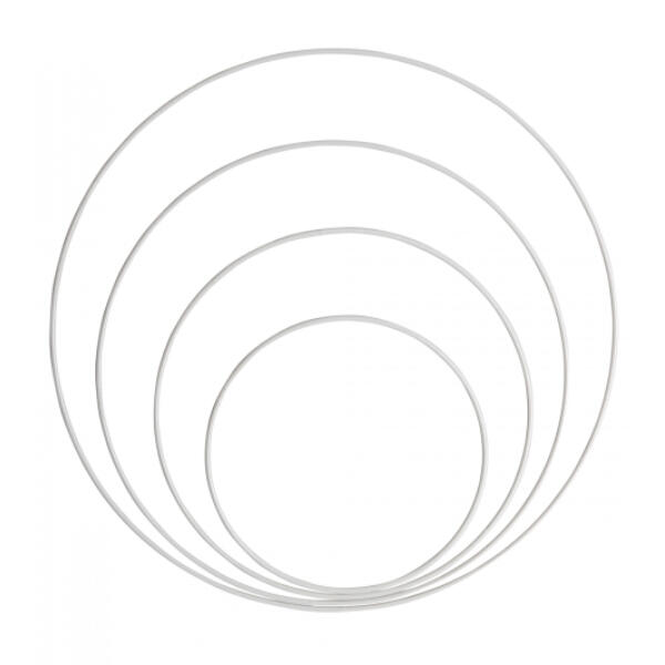 Metal Rings Mix White