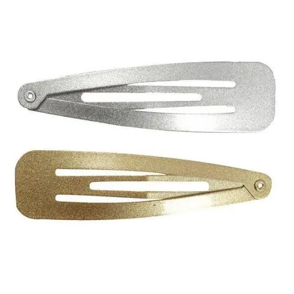 Hair Slide, Gold/silver, 4 pcs.