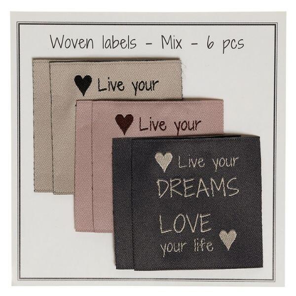 Go Handmad Woven Labels, 40 x 40 mm, 6 stk.