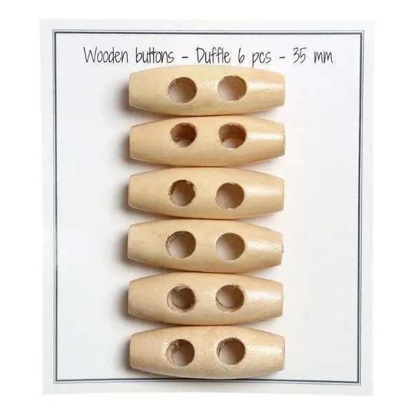 Go Handmade Duffle 35 mm, 6 pcs Natural