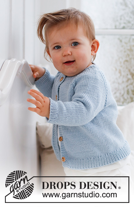 42-6 Dream in Blue Cardigan by DROPS Design