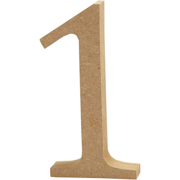 Number, MDF, 13 cm, 1 pcs