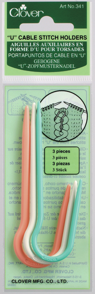 Clover Cable stitch holders (U-shaped), 3 pcs
