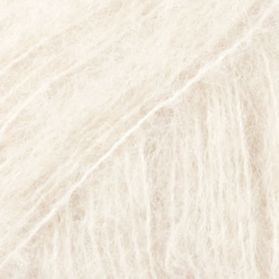 DROPS BRUSHED Alpaca Silk 01 Off white (Uni colour)
