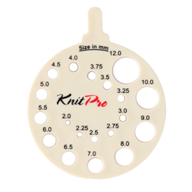 KnitPro Knitting Gauge Off White (2-12 mm)