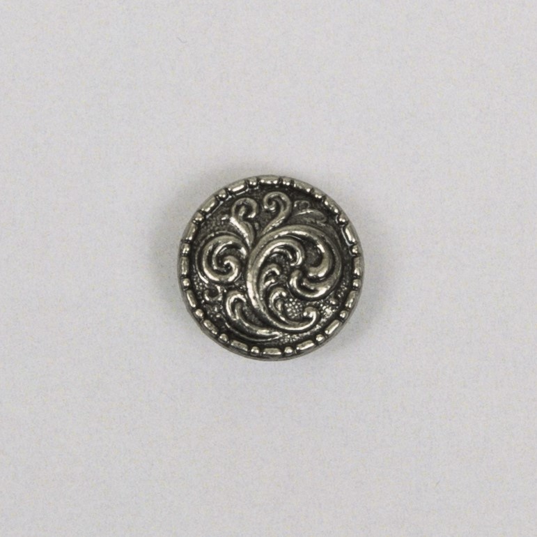Tin button 18mm w / eye LEAF