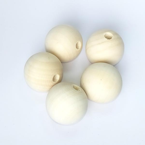 LindeHobby Wooden Beads - 8, 10, 14, 18, 25 and 35 mm (10 pcs)