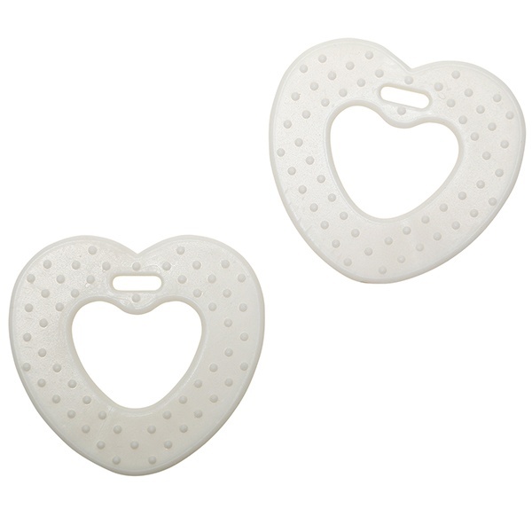 Go Handmade Teether Heart (2 pcs) 22015 Offwhite