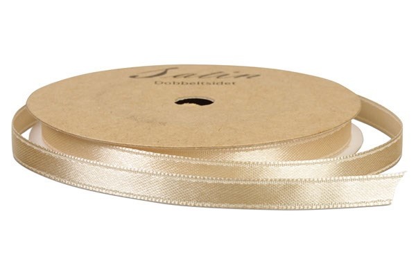 Satinbånd 6 mm Creme