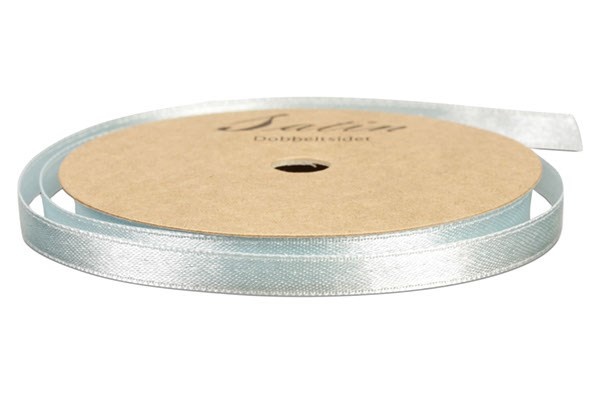 Satinbånd 6 mm Lys blå