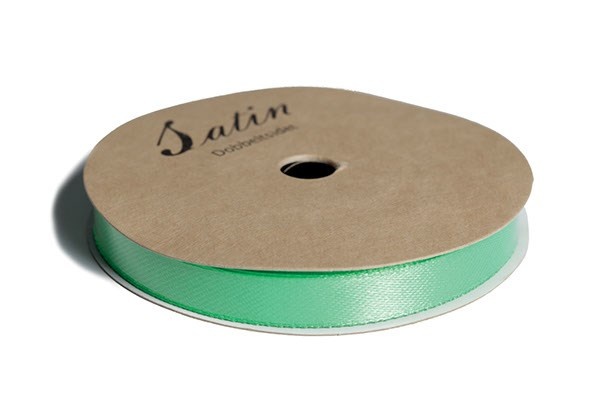 Satin ribbon 9 mm light green