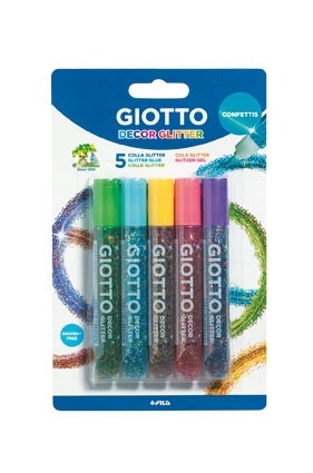 Giotto Decor Glitterlim Confetti, 5 stk