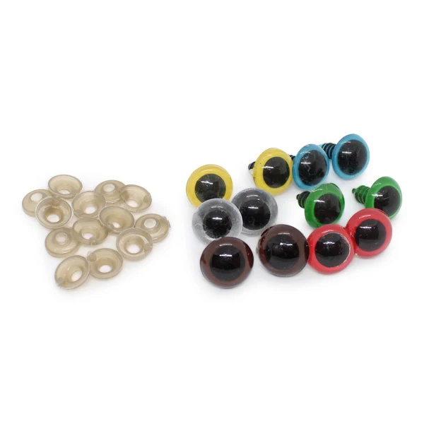 HobbyArts Bamseøjne mlås, mix, 5 par