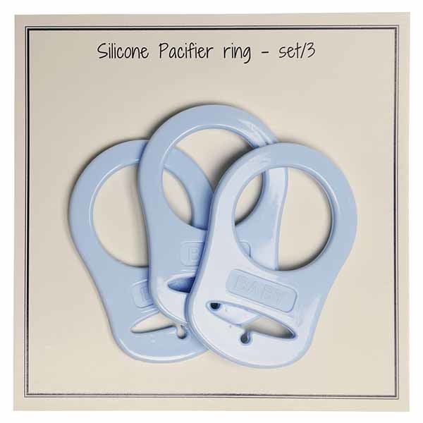 Go Handmade Silikone Suttekæde Adapter 3 stk Ensfarvet baby blå