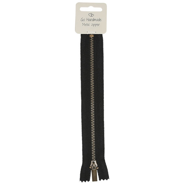 Go Handmade Lynlås Metal Sort 30 cm Bronze