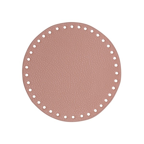 Go Handmade Bag  Basket Base, PU Leather, Round, 17 cm 22393 Rose