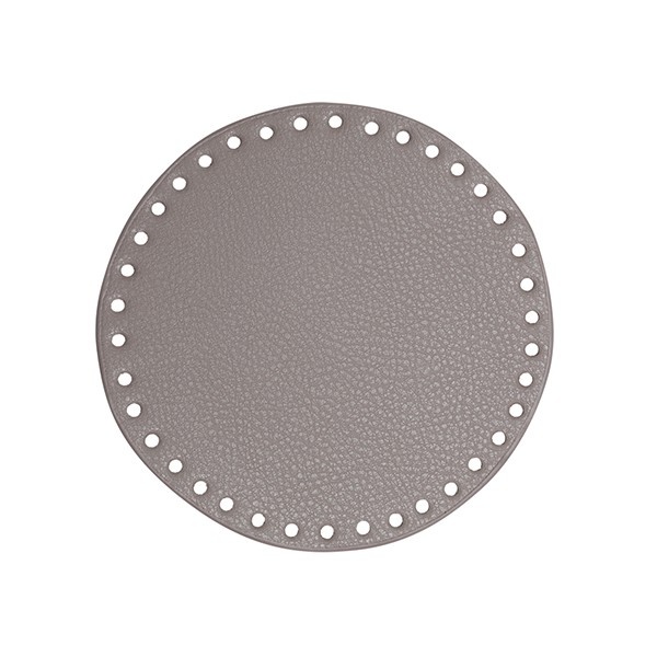 Go Handmade Bag  Basket Base, PU Leather, Round, 17 cm 22394 Beige