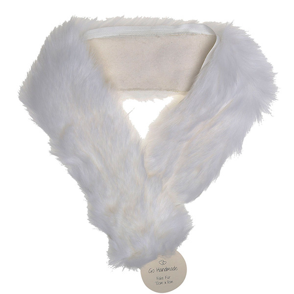 Go Handmade Akryl Pels 70 x 8 cm Hvid