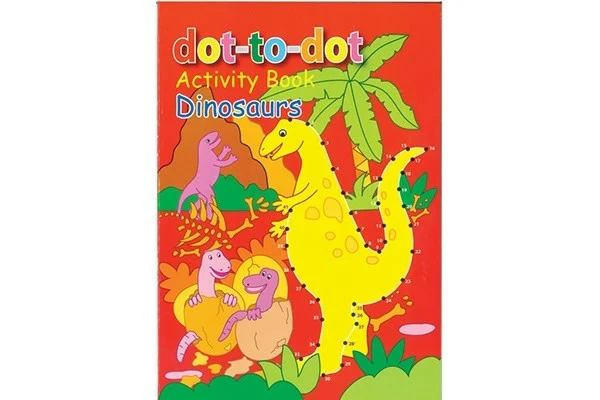 Malebog Dot-to-dot A4 Dinosaurs, 16 sider