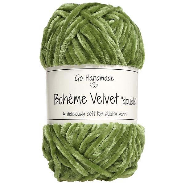 Go Handmade Bohéme Velvet Dobbelt 17672 Peridot Green