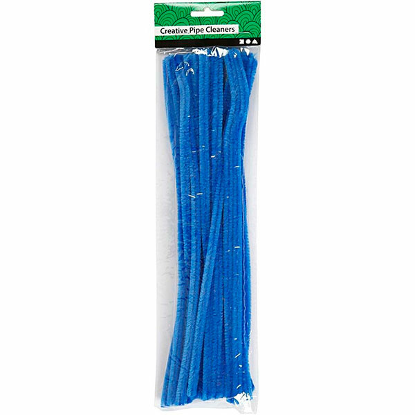 Chenille, 9mm, 30cm, 25stk Mørk blå