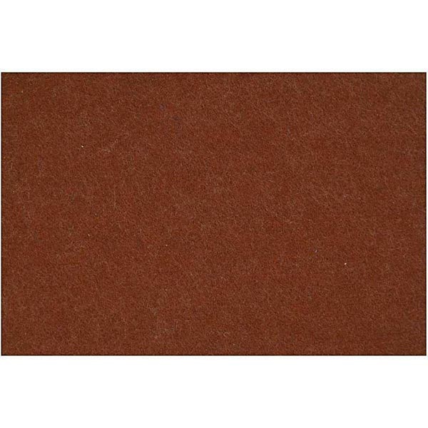 Hobbyfilt, Ark 42x60 cm, 3 mm, 1 ark Brun