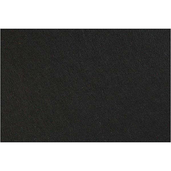Hobbyfilt, Ark 42x60 cm, 3 mm, 1 ark Sort