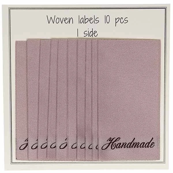 Go Handmade Vævet Label, Handmade, 60 x 32 mm, 10 stk Nude