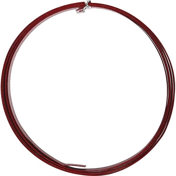 Bonzaitråd, Flad, 15 mm, 2 m Rød