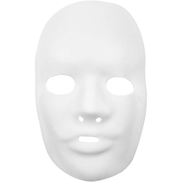 Helmaske, 1 stk Plast - H 24 cm, B 15,5 cm