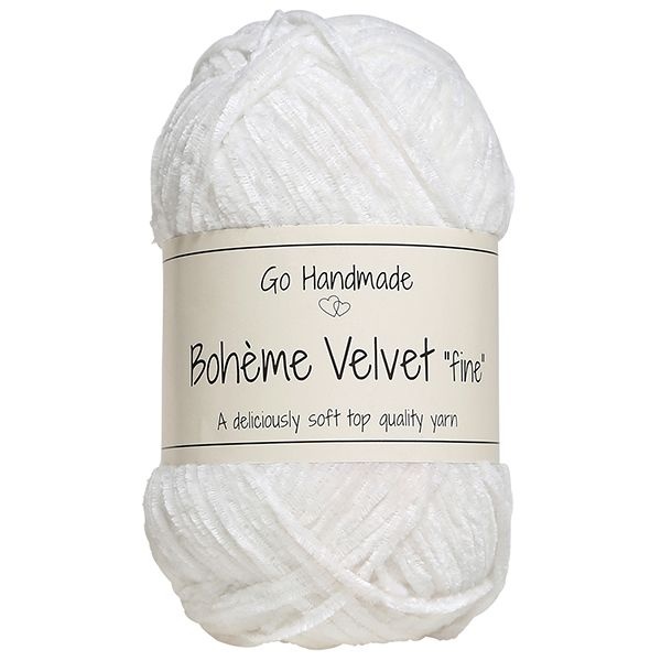 Go Handmade Bohème Velvet Fine 17614 Snow White