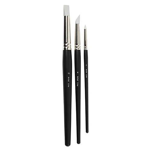 Artist Line Rubber tip paint brush 2+6+10 mm, 3 pcs