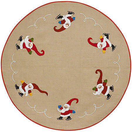 Christmas tree carpet Embroidery kit Ice skating elves