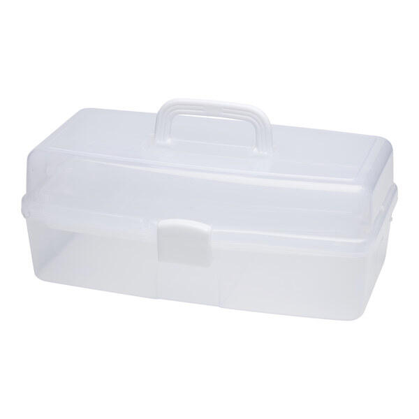Plastic box with lid Transparent 39.5 x 19.5 cm, 10 compartments