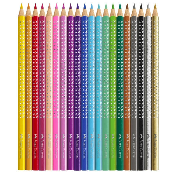 Faber-Castell Sparkle tin box 20 sparkle colors + tips