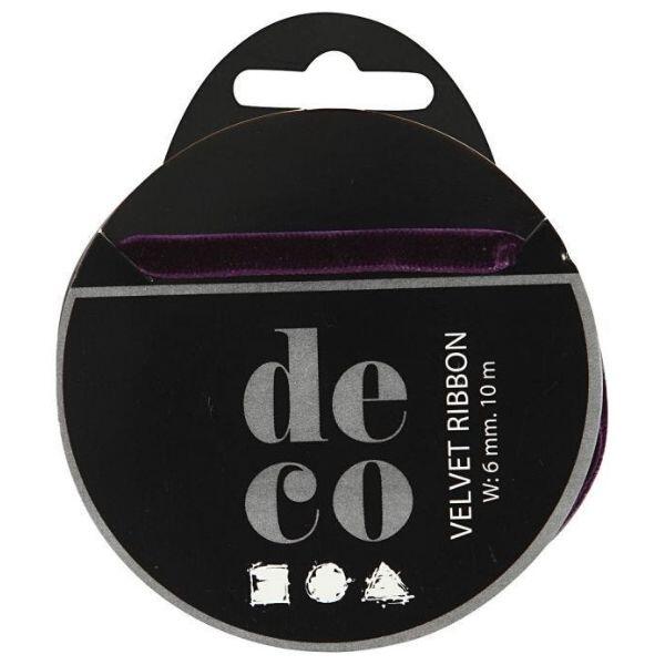 Velvet Ribbon 10 m Dark Purple