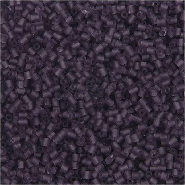 Glass tube beads 1,7 mm Frosted purple